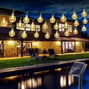 Luz solar arroz guirnalda 80LED